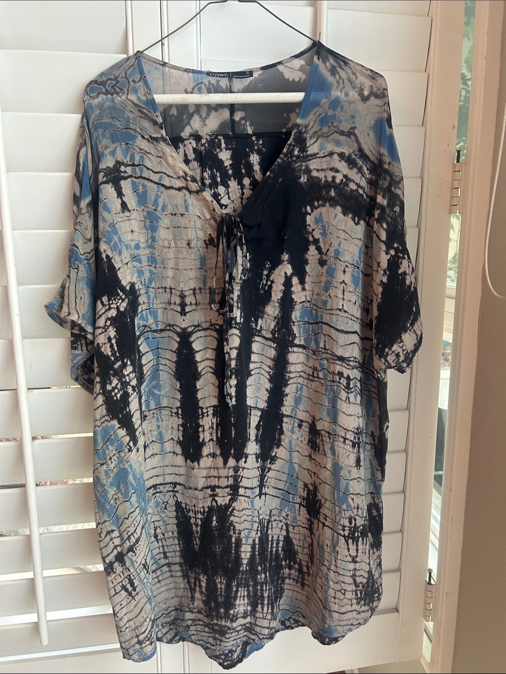 Gypsy 05 Black & Cream Tie-Dye Mini Dress